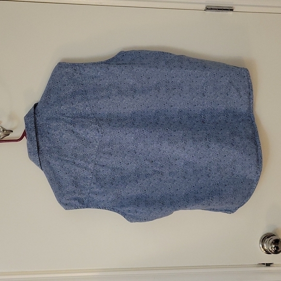 3/$30 VTG CRAZY COWGIRL Floral Rose Snap Button Sleeveless Rodeo Shirt - Picture 5 of 11